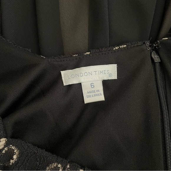 London Times Black Cocktail Dress